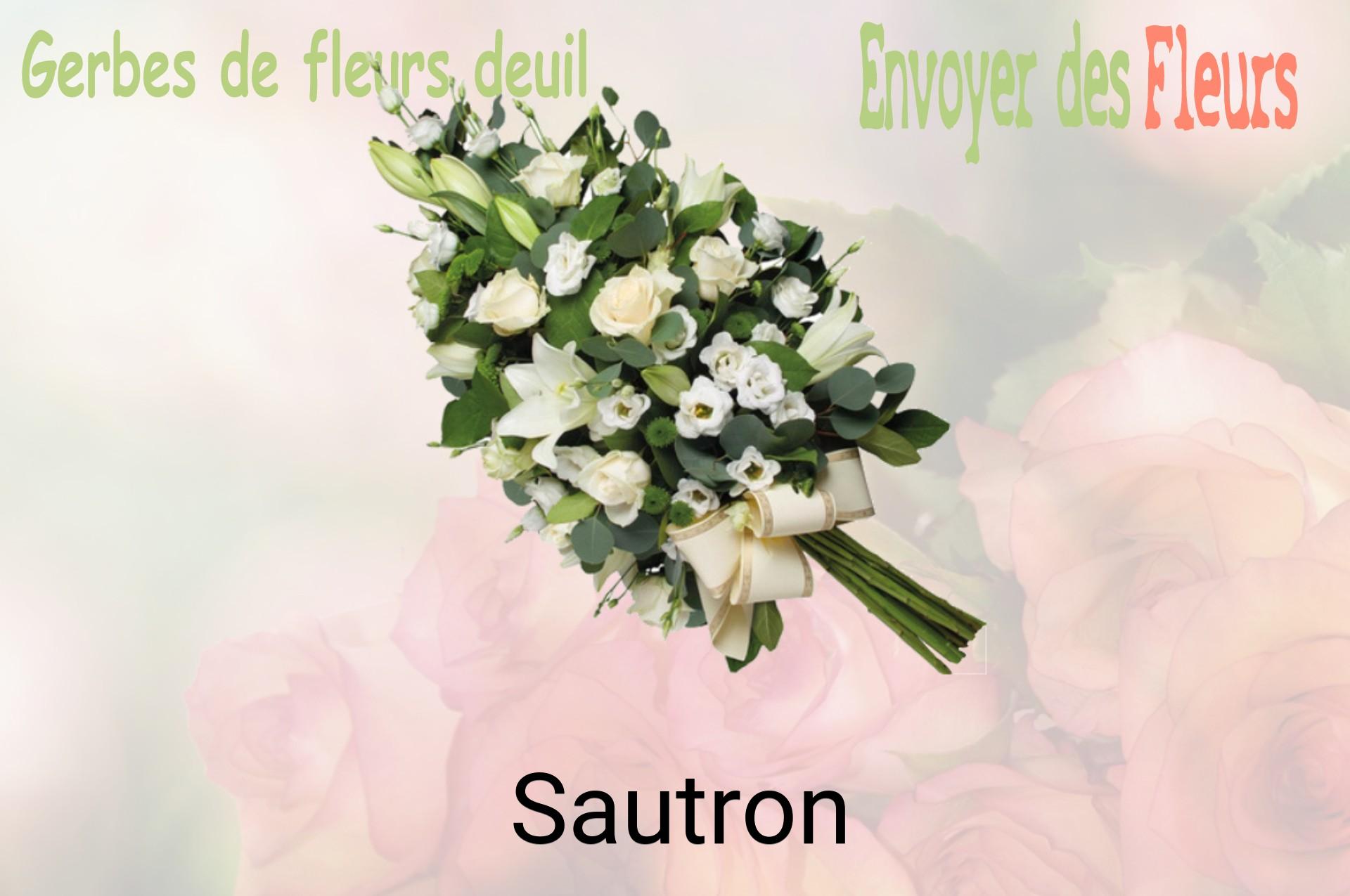 Gerbe de fleurs de deuil livrée à Sautron